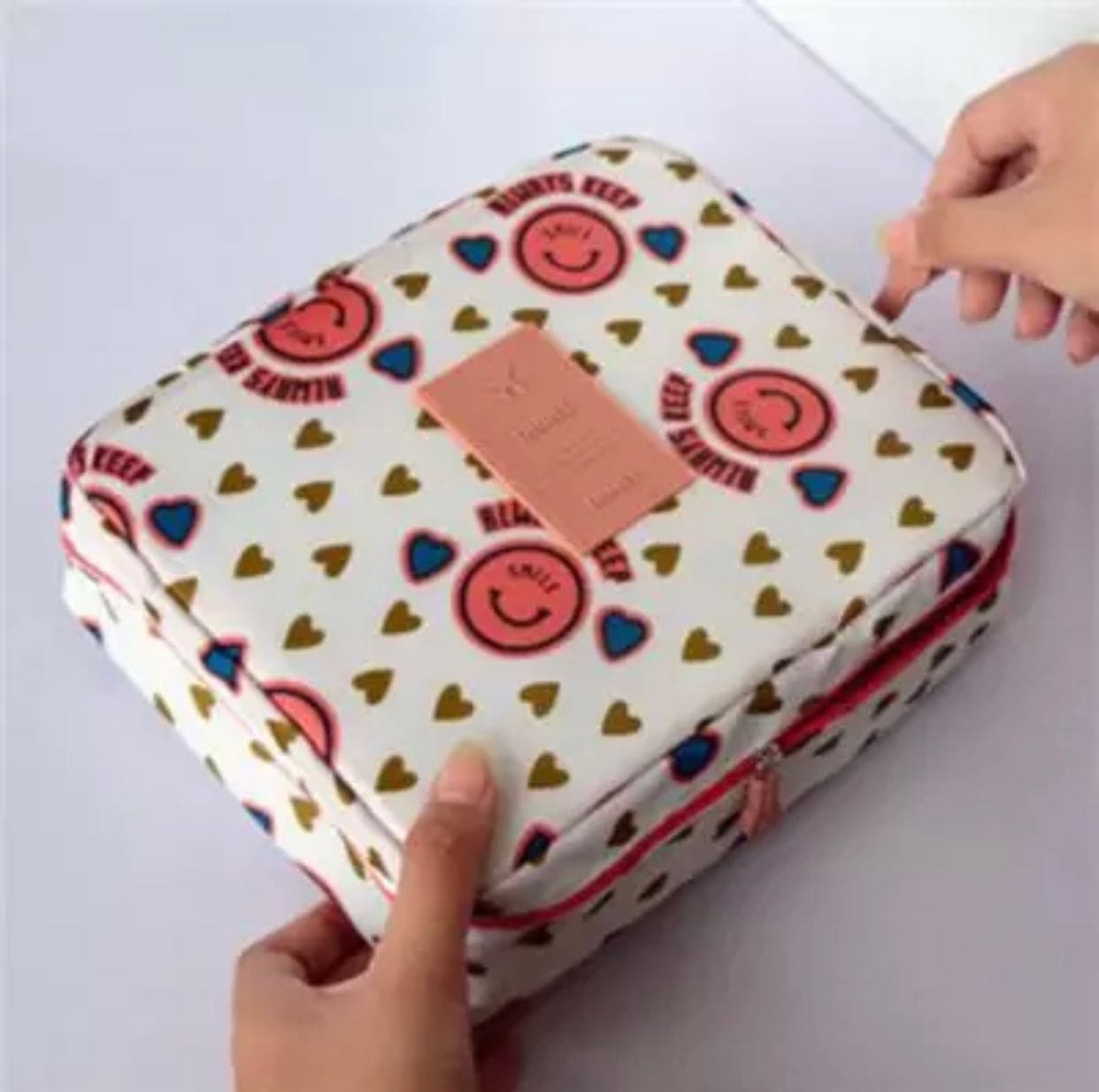 Multifunctional Travel Cosmetic Bag, Double Layer Portable Cosmetic Bag With Adjustable Dividers, Portable Makeup Pouch Brush Organizer, Purse Handbag for Women Multifunctional Travel Cosmetic Bag, Double Layer Portable Cosmetic Bag With Adjustable Dividers, Portable Makeup Pouch Brush Organizer, Purse Handbag for Women